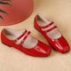thumbnail image 4 of Zapatos Stunner para mujer con tacón de gatito, zapatos clásicos de punto rojo 38 (7), 4 of 7