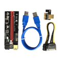 thumbnail image 2 of Adaptador PCIe Riser Extensor Minería 1X-16x Extensor GPU Riser USB 3.0 Cordón azul perfke Cable Express Risers, 2 of 8