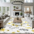 thumbnail image 3 of Rectangle Area Rugs 5 x 7 Ft, Yellow Spring Floral Non-Slip Residential Carpet, Flowers Botanical Elegant Pastoral Indoor Crawling Mats Runner Rugs for Living Room/Dining Room/Bedroom, 3 of 8