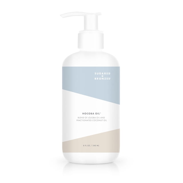 Aceite de Hocoba AZÚCAR + BRONCEADO - Aceite corporal hidratante y nutritivo con jojoba y coco Fórmula ligera no grasa para todo tipo de piel. Hidratación diaria perfecta (8 fl oz)