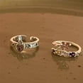 thumbnail image 3 of Charming Pink Diamond Heart - Shaped Zircon Ring with Adjustable Opening, 3 of 8