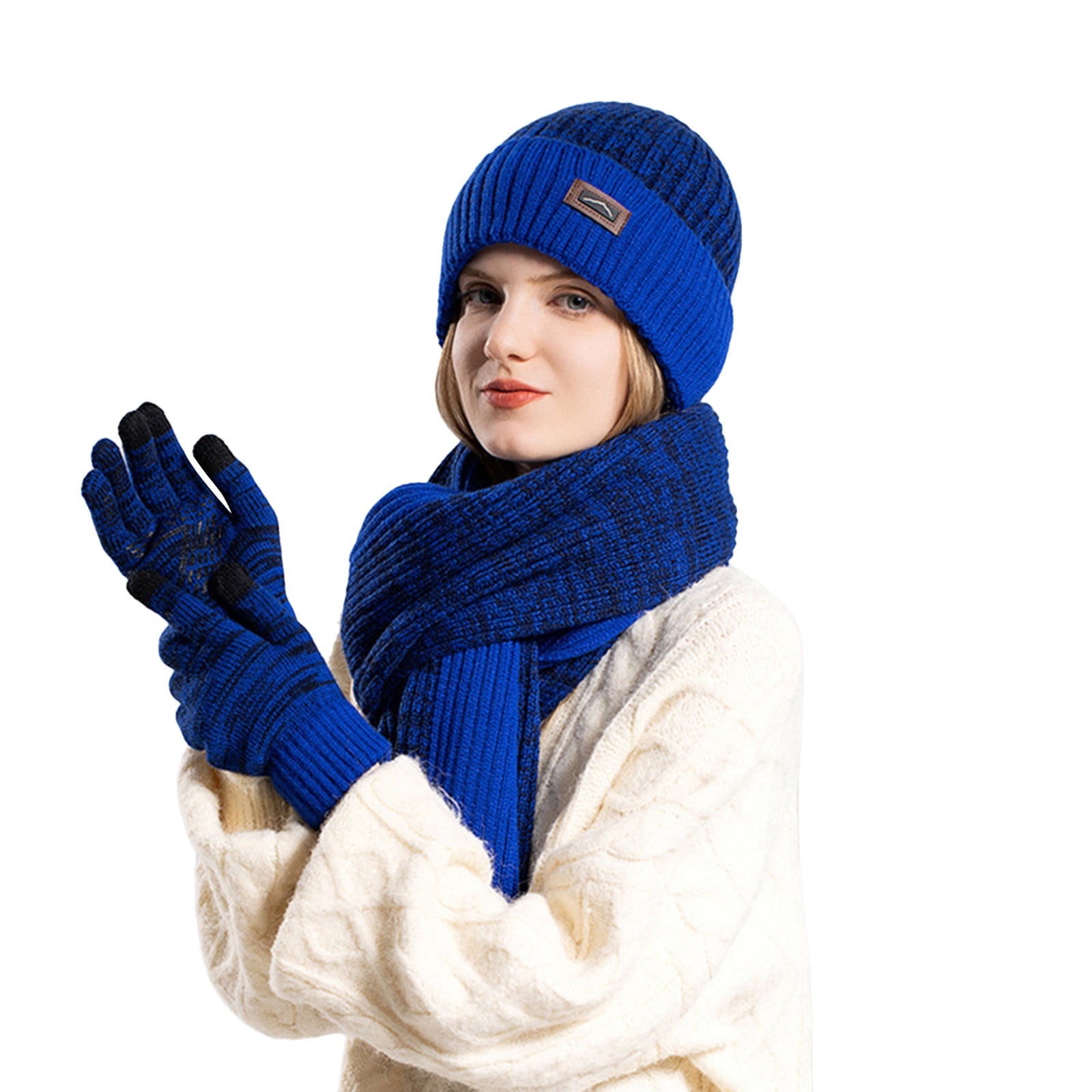 Gloves Set Light Blue Hat And Scarf Set Buy Navy Blue Cable Knit