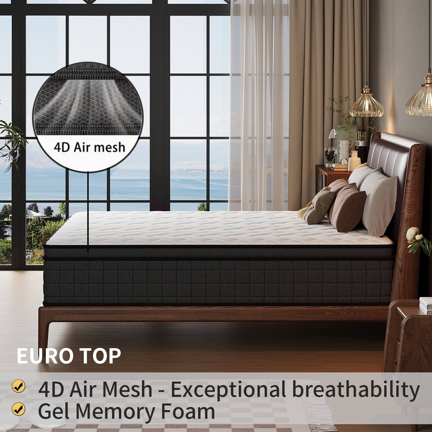 gunugu Twin Mattress, 12 inch Twin Size Mattress in a Box, Memory Foam Hybrid Mattress with Individual Pocket Spring, Medium Firm