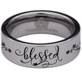 thumbnail image 2 of Blessed Tungsten Carbide Ring, 2 of 9