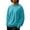 Turquoise_005, variant on Men's Crewneck Sweatshirts Casual Stylish Long Sleeves Pure Color Sweatshirt Fall Winter Lightweight Fleece Athletic Workout Pullover Royal Blue 3XL