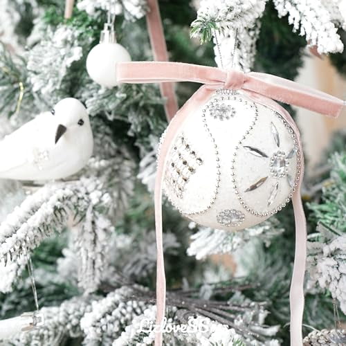 Dusty Rose Velvet Christmas Bows, 5x7 Inch Premade Pink Bows for Tree Decor, Gift Wrapping, Wreaths, Crafts, Wedding & Home Decor, Indoor/Outdoor Use, Pack of 24