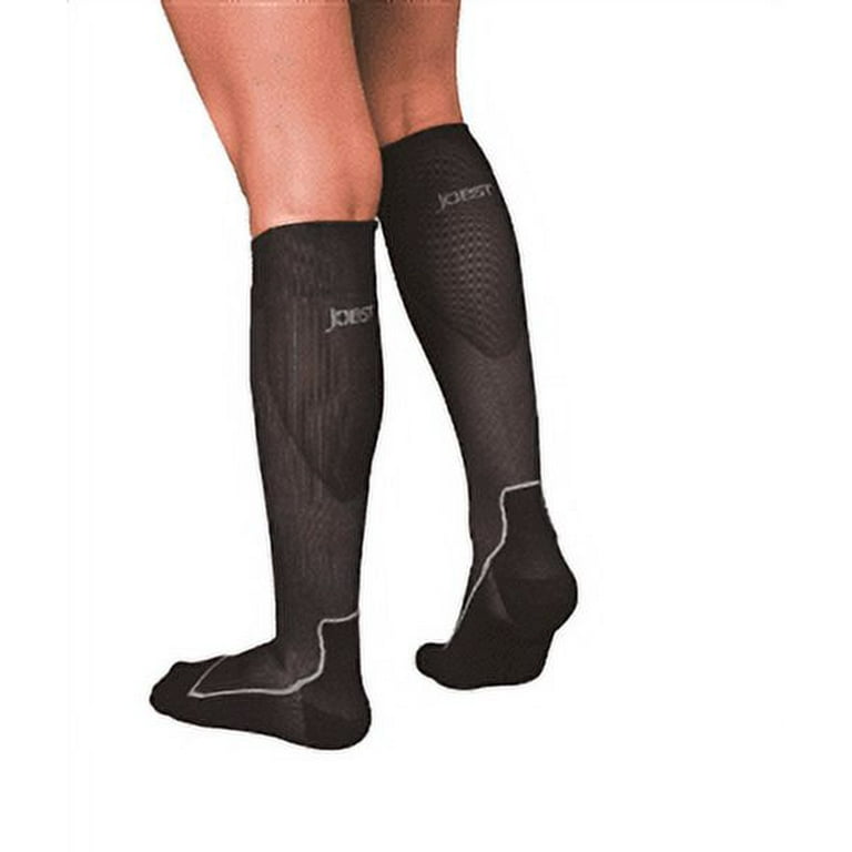 Jobst Sport Knee High Socks - 15-20 mmHg Black/Cool Black Large