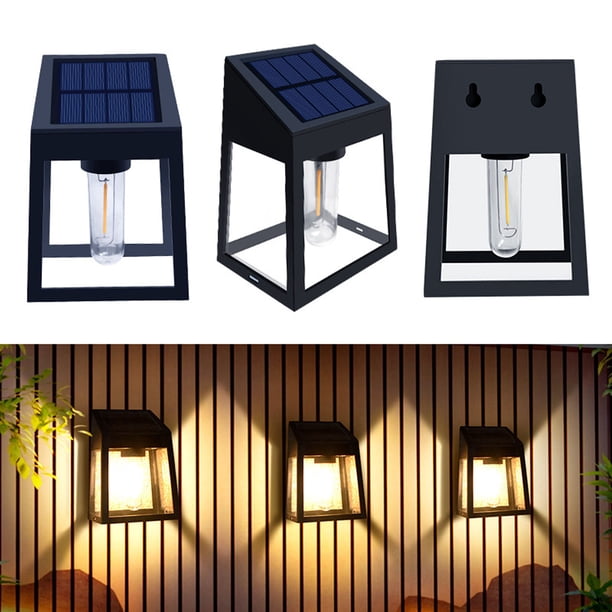 Lámpara De Pared Con Luz Solar, Luz De Pared De Jardín Solar De Seguridad De Alto Brillo Decorativa LED De Inducción Automática Para Porche