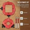 thumbnail image 4 of Router Corner Radius Template with 2 Trim Bit Aluminum Alloy Radius Jig Router Templates for Woodworking Router Corner Jig R10/R15/R20/R25/R30/R35/R40/R50 Use with Router Table, 4 of 5