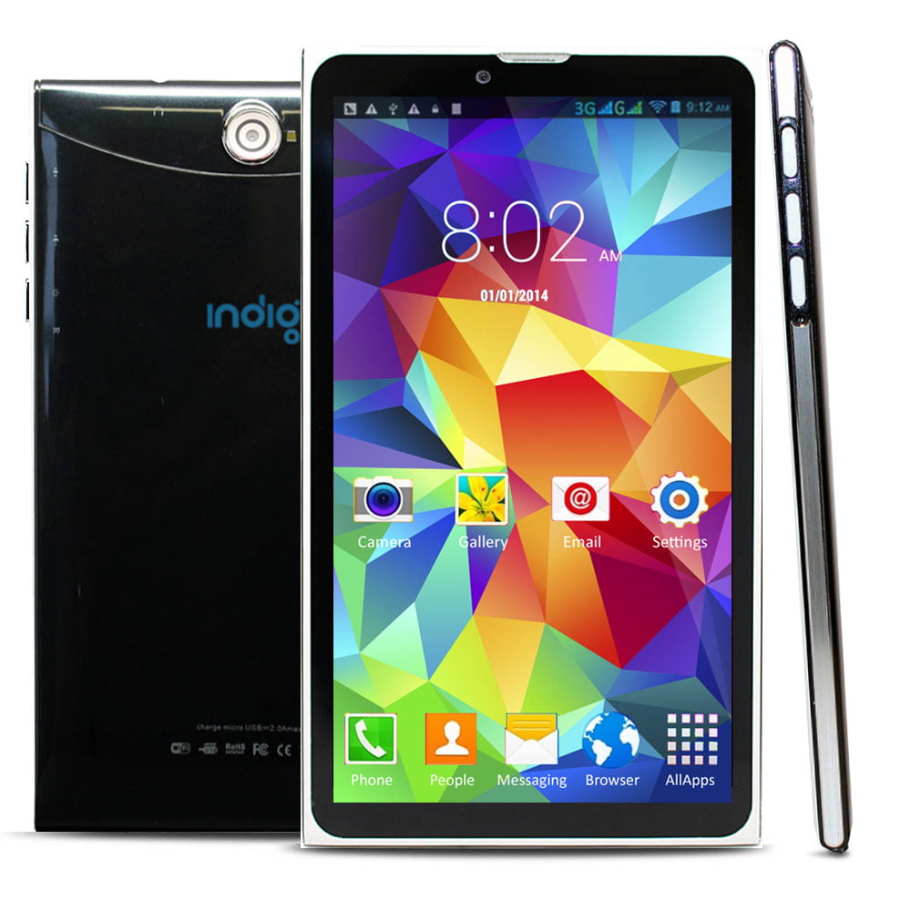 Indigi® 7.0inch Android 4.4 KitKat 3G Factory Unlocked 2-in-1 DualSIM SmartPhone + TabletPC w/ WiFi & Bluetooth Sync