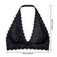 thumbnail image 4 of IQOGKRN Lace Bralette for Women Wireless Bralettes Non Padded Bralette V Neck Minimizer Lingerie Black 2XL, 4 of 4