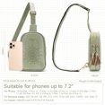 thumbnail image 4 of YOVIEE Small Sunflower Fashion Sling Bag Backpack For Women Premium PU Leather Tassel Green, 4 of 5