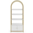 thumbnail image 6 of Modern Tall Etagere Bookcase with Cabinet for Living Room, 6 of 6