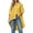 Yellow, variant on Women High‑Low Hem Button Down Shirt, Collared 3/4 Puff Sleeve Eyelet Decor Asymmetrical Long Tunic Blouse Top(White,L)