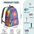 thumbnail image 4 of Red and Yellow Tie Dye Pattern Backpack for School, Cute School Bag with Adjustable Shoulder Straps and Padded Back, 16.9"x12.6"x5.9", 4 of 4