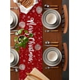 thumbnail image 5 of Table Runners 70 Inches Long Dress Scarves, Red Christmas Farmhouse Coffee/Dining/Kitchen Table Decor, Holiday Table Runner, Snowman Xmas Tree Ball Gifts Winter Wooden 13x70 Inch, 5 of 7
