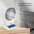 thumbnail image 3 of Bearachild Ventilador de refrigeración eléctrico ABS, portátil, 3 velocidades, alimentado por batería, carga USB, hogar, oficina, dormitorio, Electrodomésticos, 3 of 6