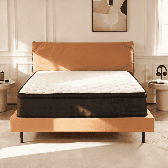 Full Size Mattress 10 inch, Hybrid Full Mattress in a Box, Upgrade Pocket Springs，Medium Firm, Pressure Relief, Breathable Comfort Euro Top
