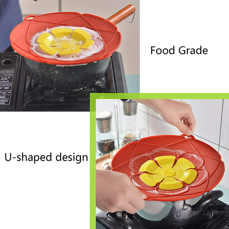 Silicone Lid Spill Stopper Cover for Pot Pan Cooking Tool Flower