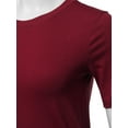 thumbnail image 4 of A2Y Women's Basic Solid Premium Cotton Short Sleeve Crew Neck T Shirt Tee Tops Cabernet L, 4 of 6