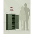 thumbnail image 6 of Floor Storage Cabinet,  Storage Unit, Freestanding Cabinet with 4 Doors, 11.8 x 23.6 x 43.3 Inches, Forest Green, 6 of 8