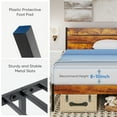 thumbnail image 4 of CONCETTA Queen Metal Platform Bed, No Box Spring, 800lbs Support, Heavy-Duty Wooden Slats, 4 of 9