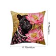 thumbnail image 3 of Housse de Coussin à Imprimé Léopard 45x45 cm - Étui Décoratif en Nylon Spandex Doux pour Canapé, Lit, Bureau et Usage Extérieur, 3 of 6