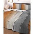 thumbnail image 3 of Quilts Twin XL Size, Burnt Orange Gray Ombre Soft Comforter Bedding Set for Bed, Vintage Farmhouse Wooden Lightweight Quilted Bedspread with Pillow Cover(2 Pieces) for All Season, 68x98 Inch, 3 of 6