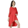 thumbnail image 3 of Inkmeso Solid Summer Casual Tunic Dress For Women's Short Mini Dresses With Button Placket, 3 of 7