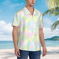 thumbnail image 5 of Daiia Color Rabbit Hawaiian Shirt for Men Gentle Cotton Regular Short Sleeve Casual-X-Large, 5 of 9