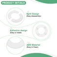 thumbnail image 2 of 2-Pack Wall Split Flange, for 76mm OD Pipe ABS Escutcheon Plate Round Self-Adhesive Plumbing Cover Plates [White], 2 of 6