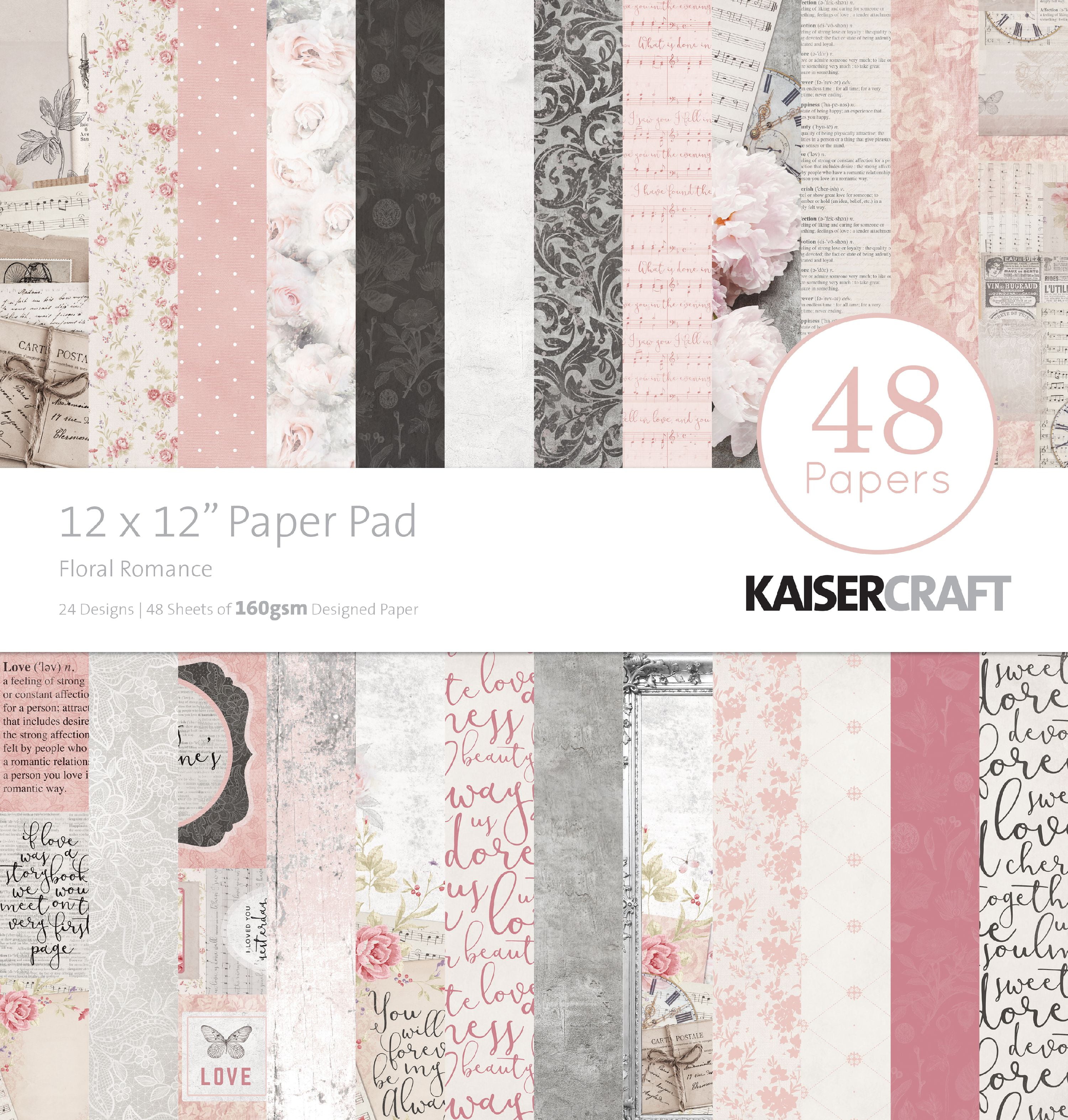 Kaisercraft Paper Pad 12"X12" 48/PkgFloral Romance