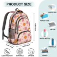 thumbnail image 5 of Pioneer Flower Floral Print Pattern Backpack for School, Cute School Bag with Adjustable Shoulder Straps and Padded Back, 16.9"x12.6"x5.9", 5 of 5