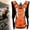 Bright Orange, variant on 1 Pack Reflective Safety Strip Outdoor Sports Backpack 16.93in, Lightweight Water Resistant Hydration Daypack, X Bungee Multi Pocket Portable Pack For Workout Cycling Trail Hiking