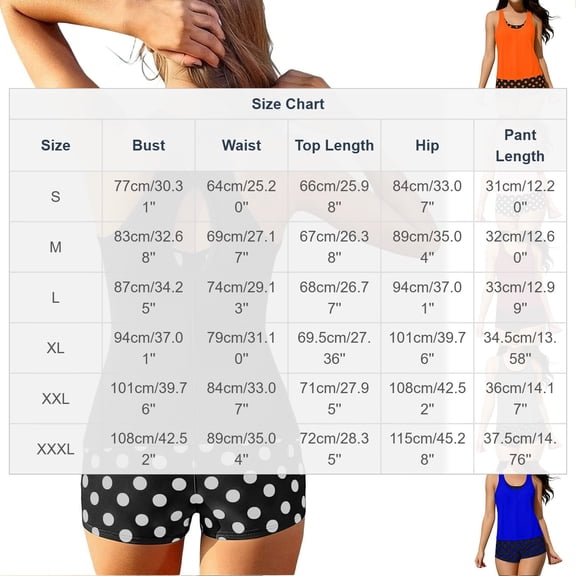 Fewfanhot Womens Swimsuit 3 Piece Tankini Swimsuits for Women Swim Tank Top with Bra and High Waist Boy Shorts with Pockets
