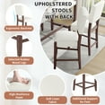thumbnail image 5 of Harper & Bright Designs Marble Counter Height Dining Table Set for 4, 5 Pieces Bar Table Set with 4 Upholstered Chairs for Dining Room Pub Kitchen Small Place, Beige+White, 5 of 14