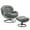 Gray, variant on Velvet Lounge Chair and Ottoman Set, Medieval Lounge Chair with Metal Base Frame & Footrest, Modern Single Leisure Sofa Chair with Ottoman, Suitable for Living Room, Bedroom and Game Room, Fruit Green