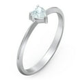 thumbnail image 3 of Heart Birthstone Ring - Aquamarine (March), 3 of 6