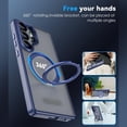 thumbnail image 5 of Dteck for Samsung Galaxy S25 Plus Case with 360° Rotatable Magnetic Stand, Compatible with Mag-Safe Military-Grade Protection Shockproof TPU+PC Matte Back Cover ,Blue, 5 of 6
