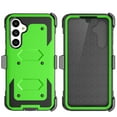 thumbnail image 3 of Takfox Holster Case for Samsung Galaxy S24 with Swivel Belt Clip, Built-in Screen Protector Heavy Duty Full Body Protection Shockproof Armor Defender Rugged Case Kickstand Cover - Green, 3 of 9