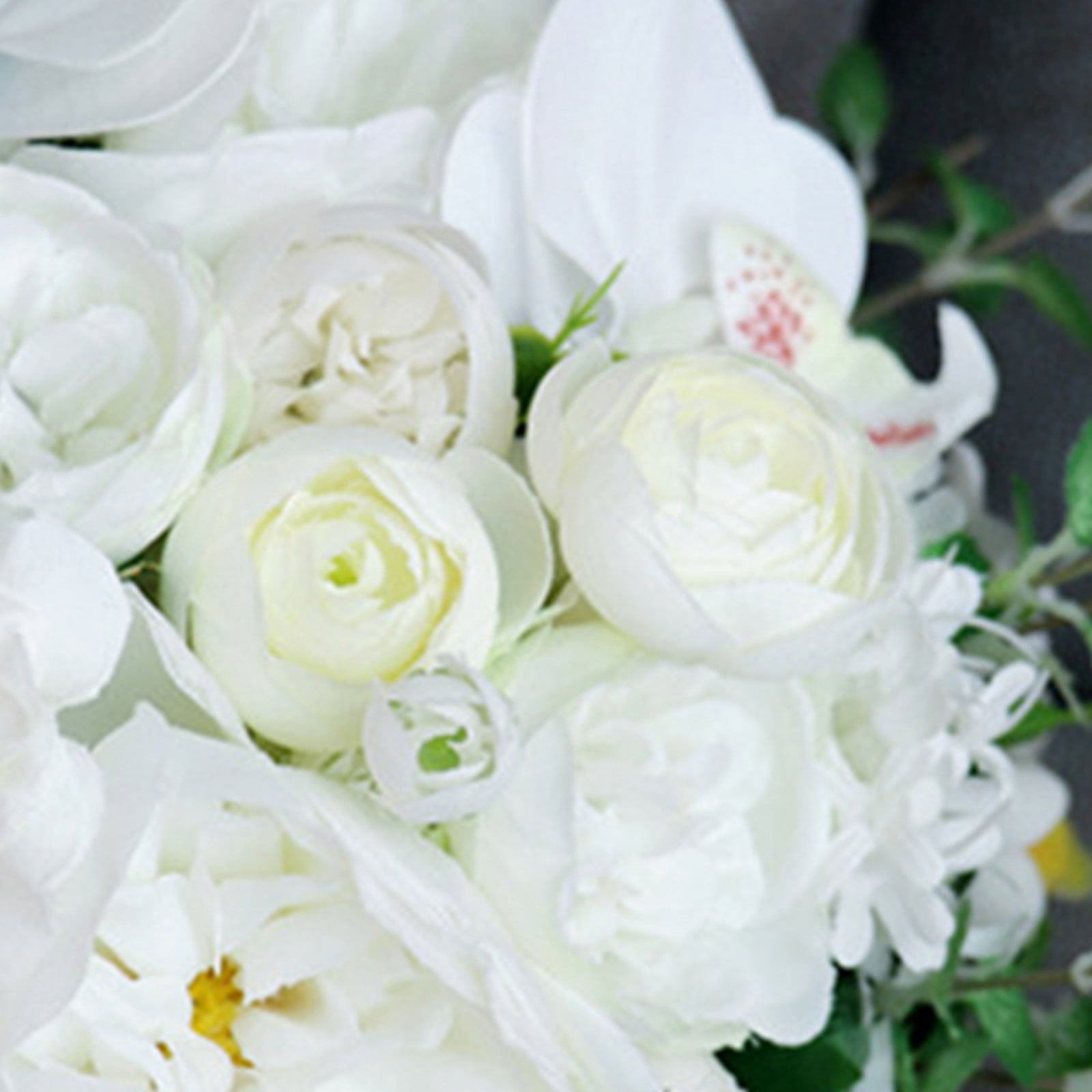 HESITONE Wedding Cascading Bridal Bouquet Artificial for Butterfly Orchid Water Drop Style Waterfalls Bridesmaid Holding Flower D