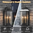 thumbnail image 4 of Farol de pared para exteriores Lawyettle, 52 cm, color negro, 4 of 8