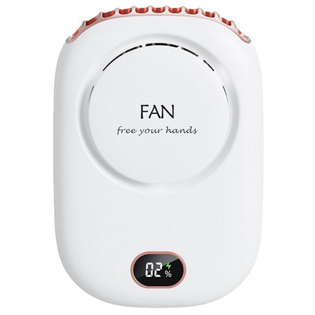 Ventilador Cuello Portátil Recargable Con Cordón Ajustable Y Soporte