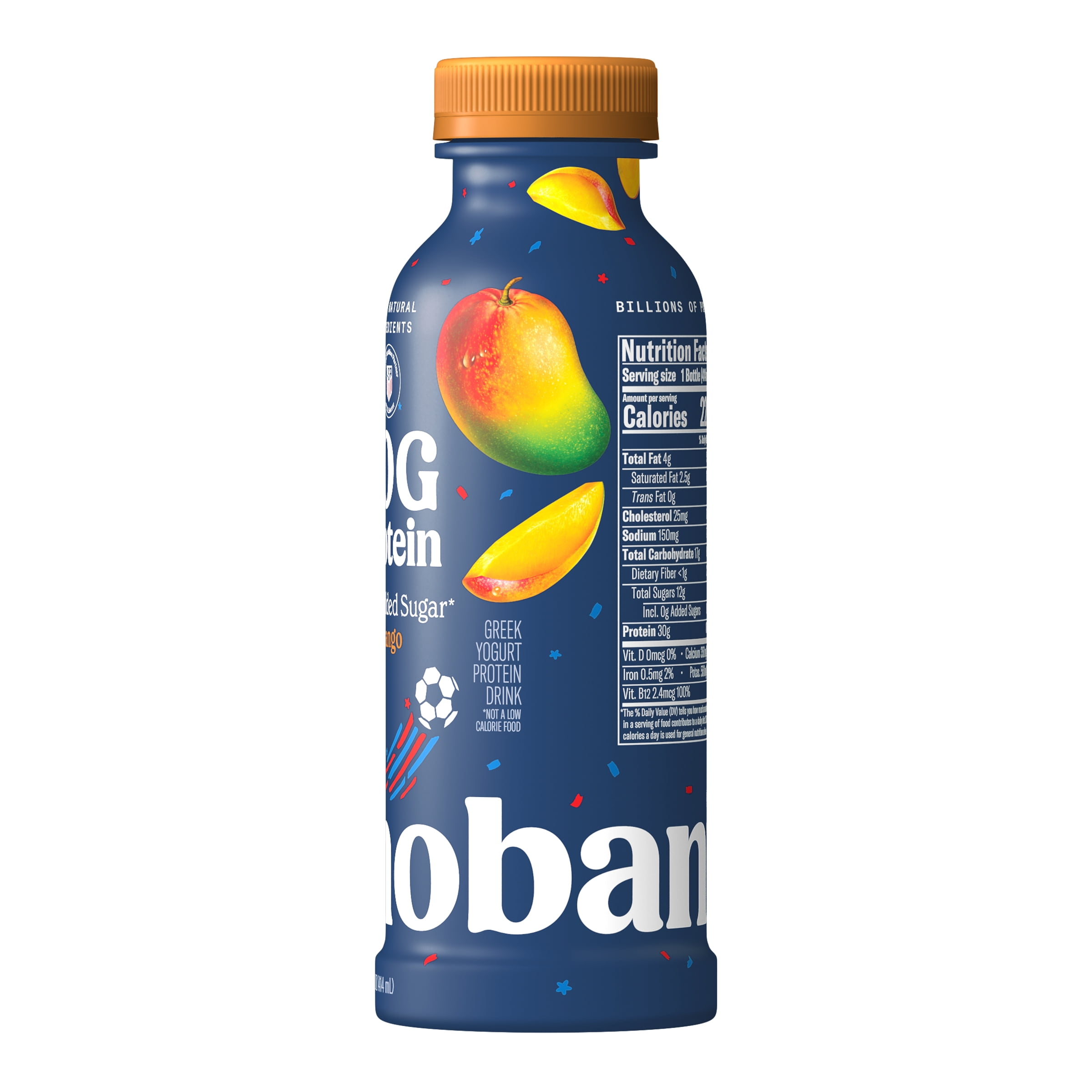 Chobani 30G Protein Low-Fat Greek Yogurt Drink Mango 14 fl oz Bottle