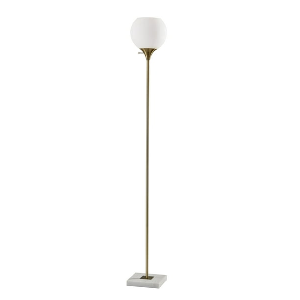 pics Marble Base Antique Torchiere Floor Lamp fiona torchiere floor lamp a white marble base and antique brass metal