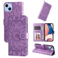 thumbnail image 4 of Funda tipo cartera GANGXUN para iPhone 14 Plus , diseño girasol, cuero PU, soporte, cierre magnético, tarjetero, 4 of 4