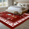 thumbnail image 5 of Happy Valentine's Day Truck Washable Area Rug 6 x 9 ft Red Love Romantic, Soft Non Slip Rugs Stain Repellent Indoor Felt Carpet for Living Dining Room Bedroom Home Office, 5 of 9