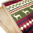 thumbnail image 4 of PAVILIA Christmas Sherpa Blanket Throw King Bed| Red Flannel Fleece Christmas Decoration Blanket| Plush, Warm, Soft Cozy Reversible Winter Holiday Blanket| Christmas Gift 90x108, 4 of 7