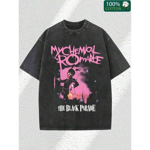 100% Cotton Vintage Wash Music Band MCR T - Shirt