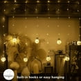 thumbnail image 3 of TUSLUZ Wish Ball Curtain Lights 200 LED Window Fairy Light, USB/Battery Powered Twinkle Globe Curtain String Lights for Wedding Backdrop Room Dorm Party Christmas Decor (Warm White), 3 of 7